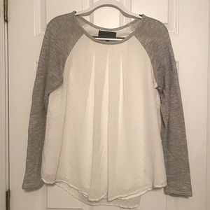 Sunday In Brooklyn Chiffon and Knit Top